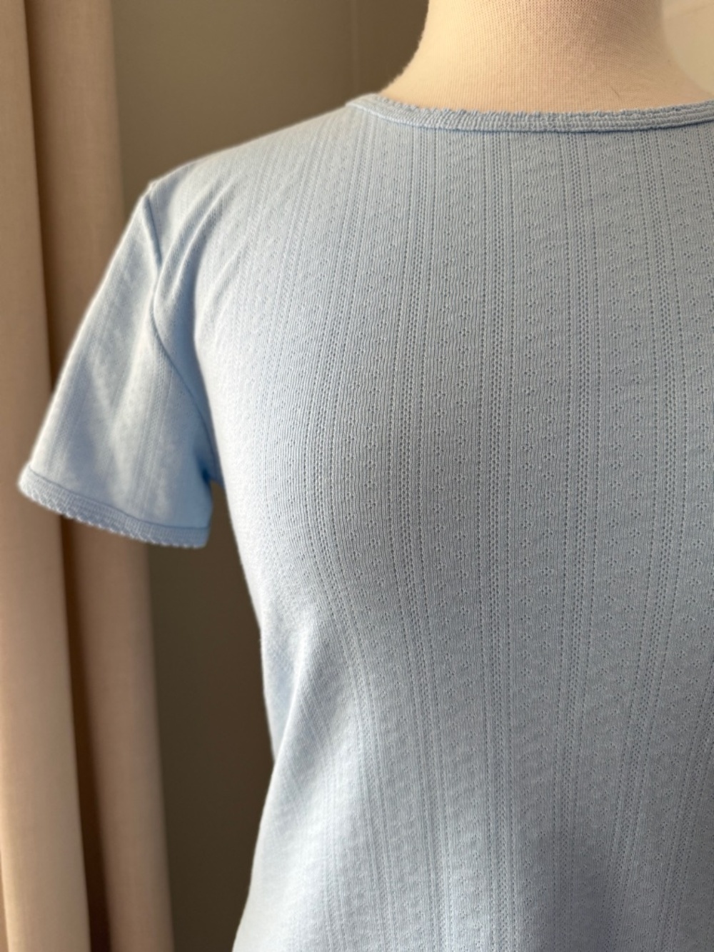 Goldie Lewinter Pointelle Tee : Medium - Picture 2 of 7